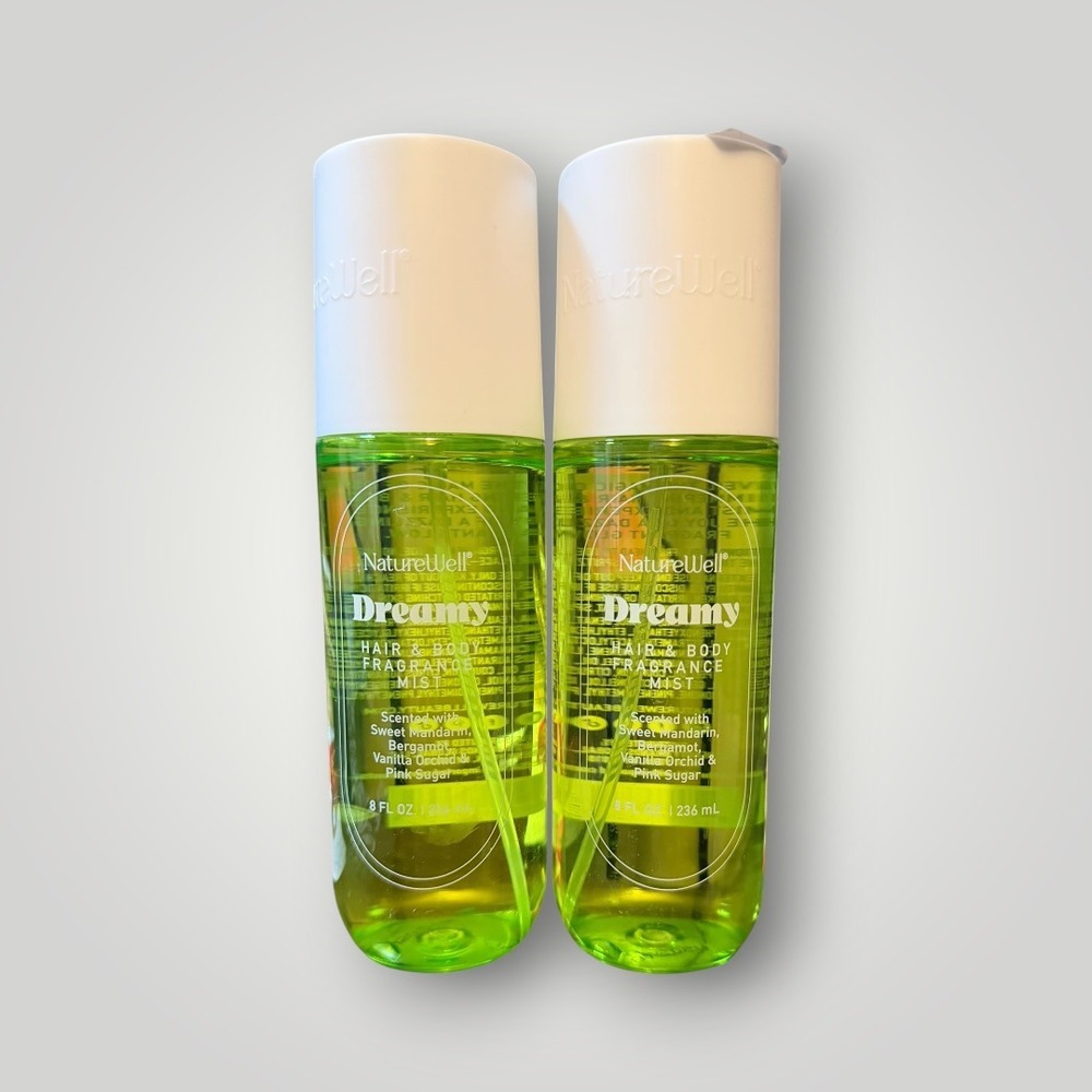 NatureWell Dreamy Hair Body Fragrance Mist 8oz Green 2-Pack Spray Citrus Floral